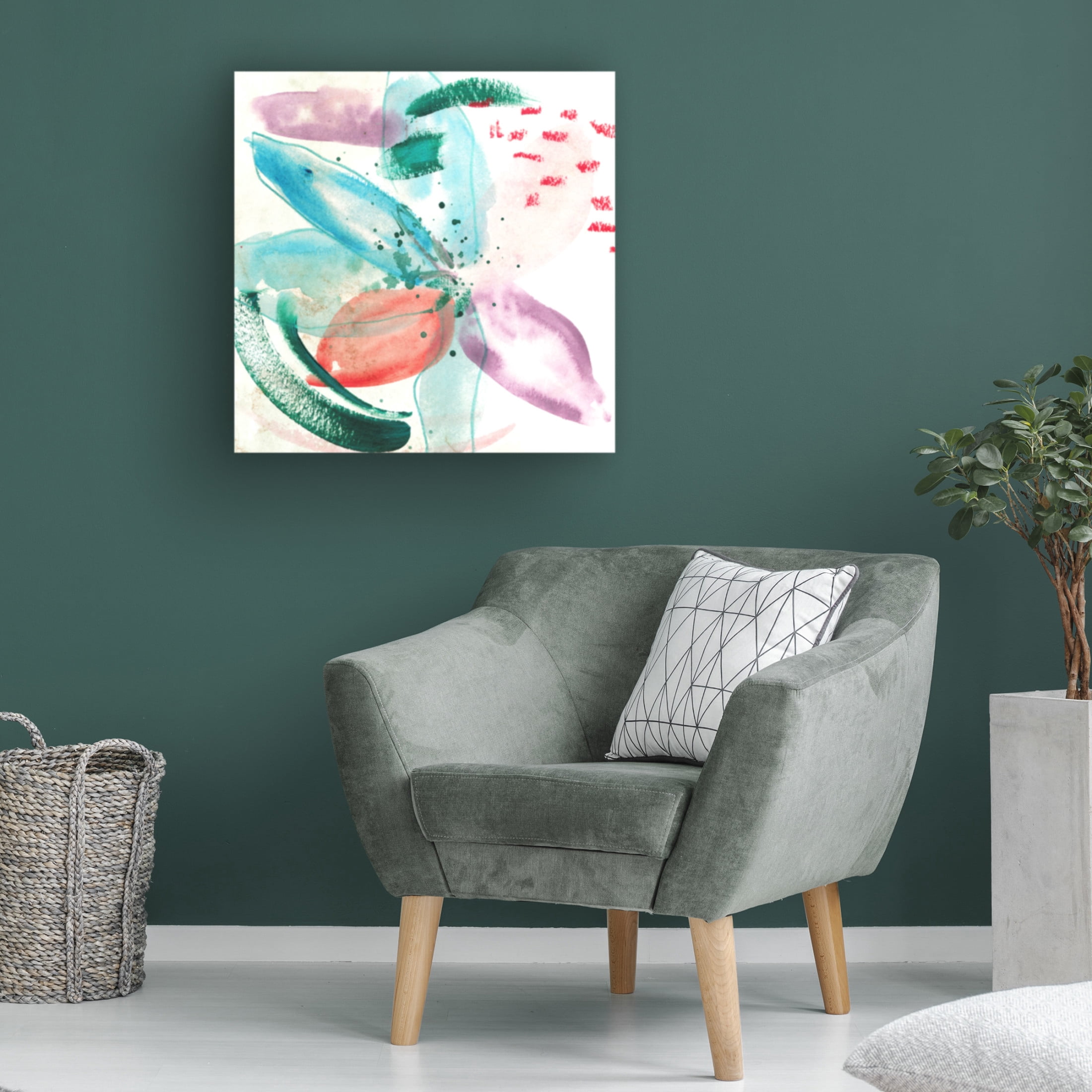 Canvas Wall Art - Melissa Wang 'Frosted Garden II' Wall Art for Living Room, Bedroom, or Office Décor by Trademark Fine Art - 35 x 35 Inches