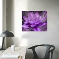 thumbnail image 4 of Nawypu   Flowers Wall Art Blooming Lotus Water Lily Picture Elegant Pink Blue Purple Floral Painting Canvas Print Framed Modern Home Bedroom Living Room Decor Ready to Hang, 4 of 5
