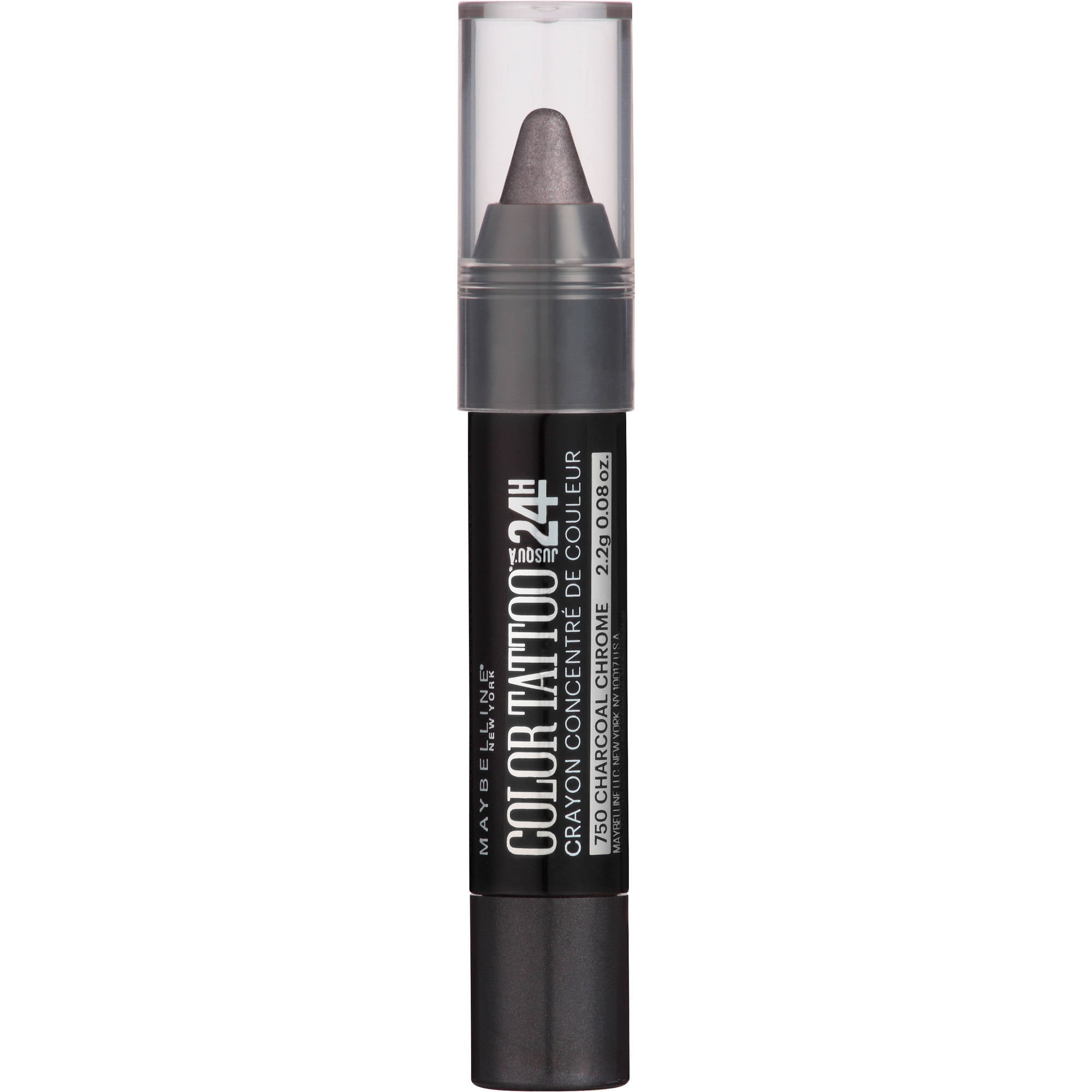 Maybelline Eyestudio ColorTattoo Concentrated Crayon, Charcoal Chrome, 0.08 Oz