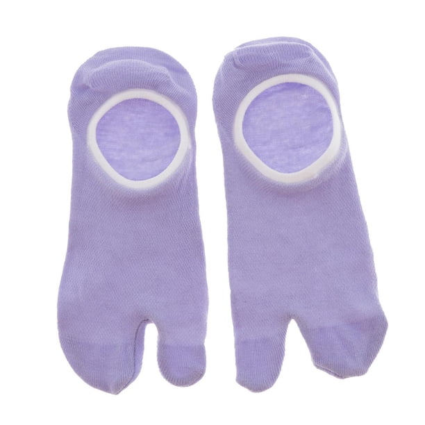 Calcetines invisibles de corte bajo para mujer Calcetines antideslizantes con dos s Calcetines Tabi ocultos Púrpura Yuyangstore Calcetines de tabi de corte bajo para mujer