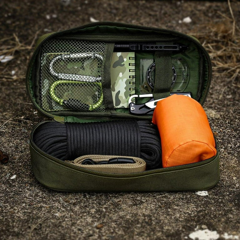 Outdoor EDC Tool Storage Bag Horizontal Zipper Totebag Multi-Purpose Pouch  Utility Tool Small Bag Organizer