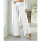 thumbnail image 4 of Pantalones casuales para mujer, pantalones anchos para mujer, pantalones anchos de cintura alta para mujer, pantalones anchos de cintura alta elásticos, pantalones anchos de alta capacidad, 4 of 7