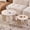 Light Stone-patterned, variant on Set of 2 Round Nesting Coffee Tables, [Interchangeable Height] φ27.6 + φ19.7, Mid Century Modern Circle Side Table for Bedroom, Living Room, Office Studio, Apartment, White