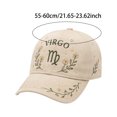 thumbnail image 2 of Sagittarius Zodiac Embroidered Baseball Cap, Cotton Washed Constellation Horoscope Sign Hat, Adjustable Casual Dad Hat for Women Travel Outdoor 55-60CM, 2 of 3