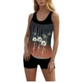 thumbnail image 3 of Fmbrln Tankini Swimsuits for Women with Boyshorts Fashion Floral Print Two Piece Modest Bathing Suits Athletic Swimwear Sets, 3 of 7