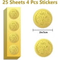 thumbnail image 2 of Gold Foil Stickers Seals Embossed God Bless You 2 Inch 100Pcs Self Adhesive Gold Around Embossing Sticker for Christian Envelope Seals Gift Card Thanksgiving Christmas Gift Decor Gold, 2 of 9