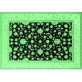 thumbnail image 1 of Ahgly Company Indoor Rectangle Oriental Emerald Green Traditional Area Rugs, 2' x 4', 1 of 4