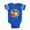 Royal Blue, variant on CafePress - Owl 1St Birthday - Cute Infant Baby Football Bodysuit