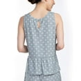 thumbnail image 2 of Cool Girl Women's Keep it Basic Cooling Printed Sleep Tank Top with Ruffle Hem, Butterflies, S, 2 of 3