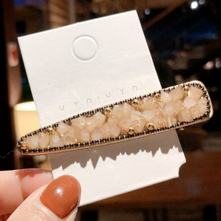 Gemstone Hair Pin KABOER Women Girls Shiny Glitter Crystal Gemstone Insert Hair Clip Snap Barrette Pins Hairpin Bobby Hair Accessories ()
