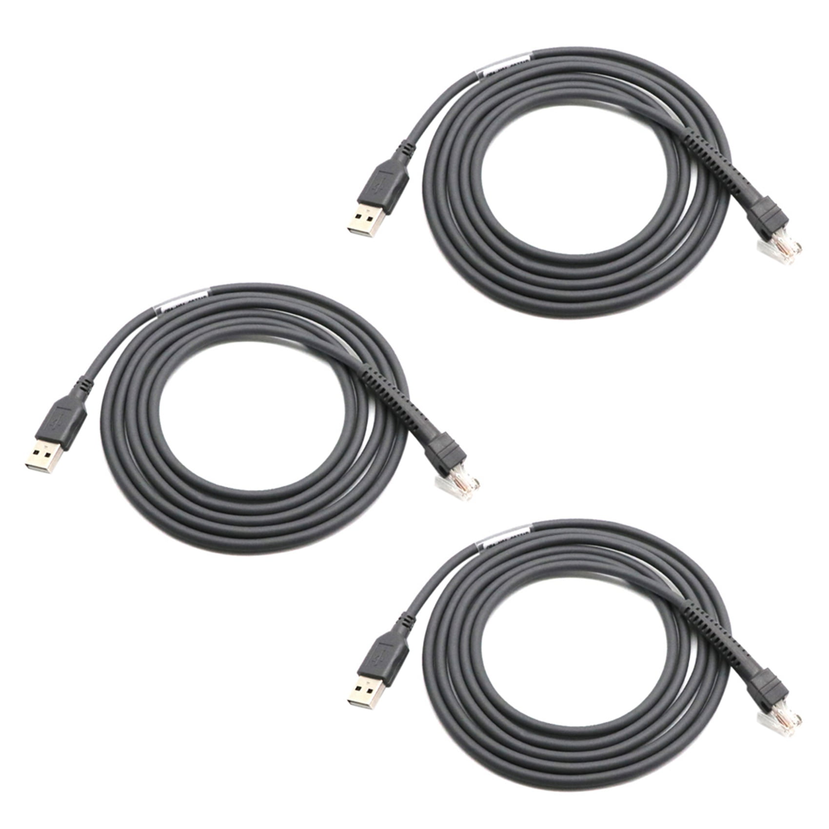 3X Scanner Data Cable LS2208 AP LS4208 DS9208 Barcode Scanner USB Port
