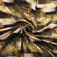 thumbnail image 2 of Cheetah Metallic Brush Strokes DBP Fabric - Double Brushed Polyester 4 Way Stretch -  1/2 yard, 2 of 3