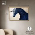 thumbnail image 5 of Blue Horse I Framed High-Gloss Acrylic Glass Wall Art Maximalist Wall Decor by Art Remedy, Gold Frame, 45 x 30, 5 of 7