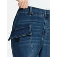 thumbnail image 4 of Madden NYC Women's Denim Cargo Joggers, 28" Inseam, Sizes XXS-XXL, 4 of 5