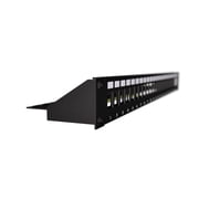 24-Port Modular Patch Panel,1U, Black, Shielded