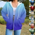 thumbnail image 2 of gakvbuo Zip Up Hoodies Sweatshirts for Womens Fall Outfits Oversized Hoodies Jackets Blouses Long Sleeve Fall Jackets Outdoor Sweatshirt with Pockets, 2 of 5