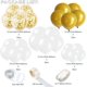 thumbnail image 4 of White Balloon Arch Garland Kit, 124Pcs White Gold Confetti Latex Balloons for Girls Birthday Shower Wedding Graduation Anniversary Bachelorette P, 4 of 4