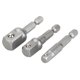 thumbnail image 1 of 3pcs Drill Socket Adaptor Hex Drive To 1/4" 3/8" 1/2" Drive Impact Driver, 1 of 3