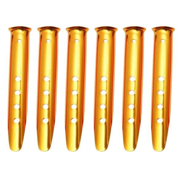 6 Pcs Piquets de Neige et de Sable pour Tente - Chevilles de Tente en Aluminium en Forme de U, Clous de Tente Légers pour le Camping, la Randonnée et le Backpacking