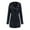 Navy, variant on Pincandy Women Trench Coat Windbreaker Zip Up Jacket With Pockets Casual Long Sleeve Outwear with Waist Drawstring