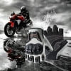 Guantes de moto, aptos para manos con palma de 9,5 cm a 10 cm de ancho. Guantes de motocross para carreras. Un par.