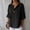 *Black, variant on ClodeEU Women's Linen Blend V Neck 3/4 Sleeve T-Shirt,Loose Fit Casual Top Green,Womens Plus XXXXL