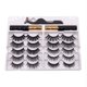 thumbnail image 1 of 10 pares de Pestañas postizas magnéticas Sincero impermeables reutilizables con Pinzas para Delineador de ojos, 1 of 10