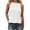 White, variant on Tank Tops For Women Strappy Casual Summer With Tie Detail Solid Color Basic Versatile For Daily Wear Vacation Outfit Regular Fit Black Top