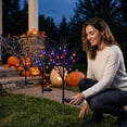 thumbnail image 5 of Miwamany Solar Powered Twig Lights, Halloween Artificial Branch LED Decor, Glowing Outdoor Pathway Bush Lamp for Yard Garden Lawn, Spooky Accent, 5 of 6