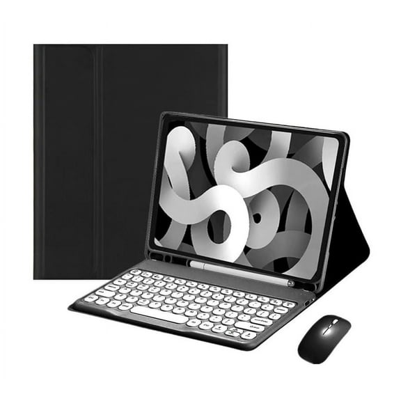 MATN Keyboard Case  Compatible with Galaxy Tab A9  11 inch Case with Keyboard and Bluetooth Mouse, Detachable Candy Color Keyboard Cover Round Key,Dark Green