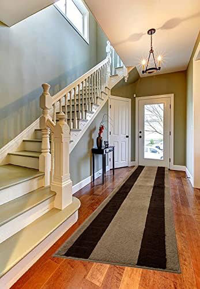 Size Runner Rug Meander Design Extra Long Runner Rugs For Hallways 30 Inch Wide X Pick Your Size By Feet Slip Skid Resistant Rubber Back Rug Runners (Camel Beige, 36 Ft X 30 In)