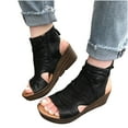 thumbnail image 3 of Moda mujer sólido verano señoras cómodas sandalias talón pendiente Casual playa zapatos Wmkox8yii  sa994, 3 of 6