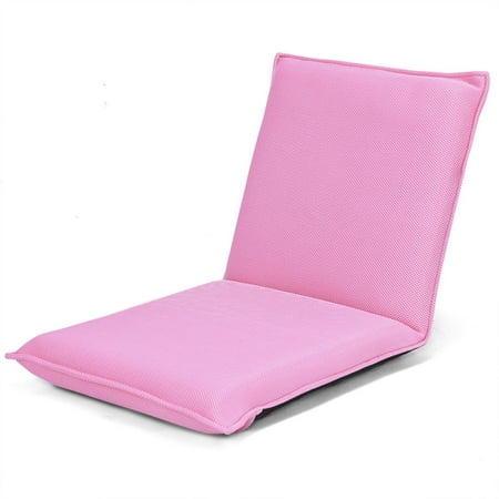 - Gymax Adjustable 6-Position Floor Chair Folding Lazy Man Sofa Chair Multiangle Pink