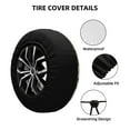 thumbnail image 2 of Naloa Herbs and Wildflowers PVC Leather Spare Tire Wheel Cover for Car Truck SUV Camper Trailer Universal Fit many size15 inch, 2 of 6