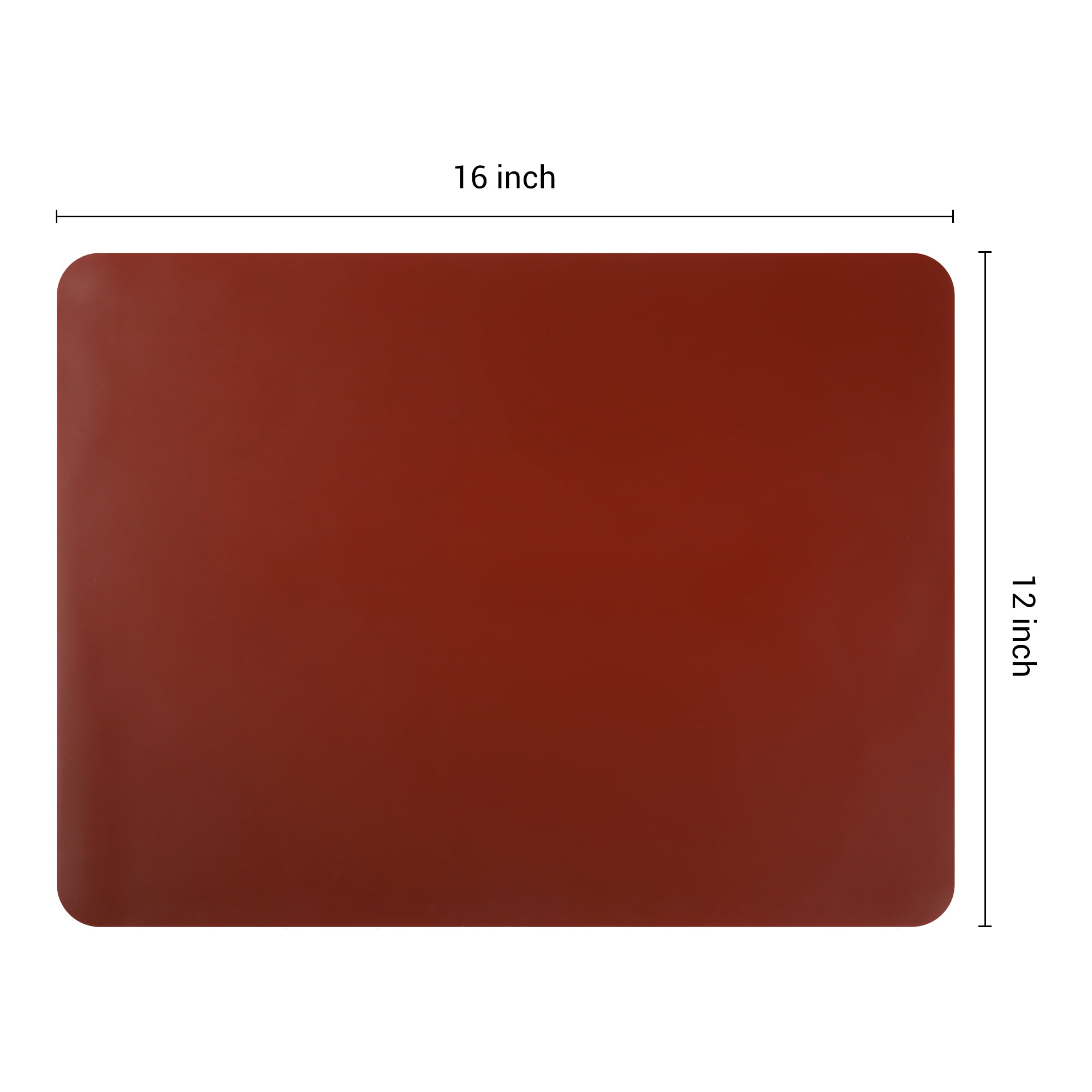 Unique Bargains Set of 6 Silicone Placemats for Kitchen Dining Table Decor Brown