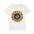 thumbnail image 2 of Tdoqot Girls 4th of July Shirts- Cotton Fashion Short Sleeve Summer T Shirts Kids Clothes Tops White Size 9-10, 2 of 5