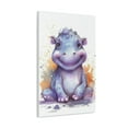 thumbnail image 1 of Watercolor Hippo Painting 2 - Nursery Collection - Bedtime Stories, 1 of 7