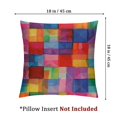 thumbnail image 4 of FACANNAP Ambesonne Abstract Throw Pillow Cushion Cover, Rainbow Colored Geometric Square Shaped Blurry Effects Watercolor Design, Decorative Square Accent Pillow Case, Blue and Red 22x22in, 4 of 7