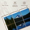 thumbnail image 6 of Elephant Stock Mount Hood Reflection Wall Art - Horizontal Multi Panel Canvas - Living Room Wall Decor - Nature Multi Panel - Black And Blue Decor - 65" x 42", 6 of 8
