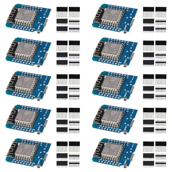 ACEIRMC ESP8266 ESP-12 ESP-12F NodeMcu Mini D1 Module Lua 4M Bytes WLAN WiFi Internet Development Board Base on ESP8266 ESP-12F for Arduino,Compatible with WeMos D1 Mini (10pcs)