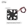 thumbnail image 3 of 2 Pcs Ventilador sin escobillas DC12V 0.24A 60x60x10mm 2Pin 2Wire Alta Velocidad Silencioso para Impresora 3D Caja de Computadora Equipos de Video Proyecto de Ventilación DIY, 3 of 6