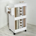 thumbnail image 5 of Honey Can Do Craft Storage Cart with Rollers, White, 5 of 9