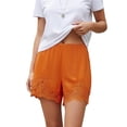 thumbnail image 1 of Pantalones cortos de satén for mujer Y2k con ribete de encaje, micro mini pantalones cortos de pijama, bragas de talle bajo, pantalones de pijama, 1 of 7