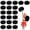 Black, variant on 20 Pcs Cheerleading Pom Poms,with Handle Style Cheerleading Handheld Squad Pompoms for Sports Team Cheer Spirit