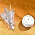 thumbnail image 4 of FNNMNNR Interactive Cat Toys, Remote Control Indoor Cats Automatic/Manual Electric Kitten Toys, 360 Degree Self Rotating Kitty Toys with Catnip Feather Bell, White, 4 of 5