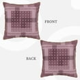 thumbnail image 3 of YFYANG Square Velvet Decorative Throw Pillow, 18"x18" Purple Vintage Floral Texture Pattern Sofa Bed Cushion Pillows, 3 of 7