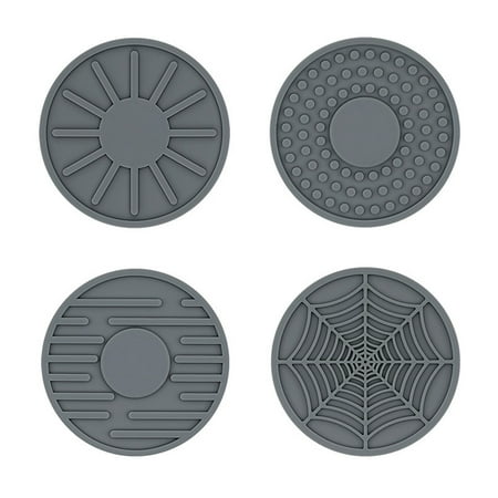 

Kohagoki 4pcs Silicone Non-slip Car Water Cup Pad Creative Spider Web Mat for Bottle Holder Coaster Auto Interior Anti-skid Cup Holders
