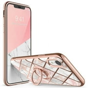 i-Blason Cosmo Snap Case Designed for iPhone XR, Slim with Built-in 360 Rotatable Ring Holder Kickstand Supports Car Mount (2018 Release) (Marble)