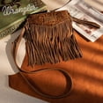 thumbnail image 3 of Wrangler Crossbody Small Purse for Women Wristlet Fringe Bag Western Purse, Coffee, 3 of 7