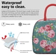 thumbnail image 3 of Lunch Bag Lunch Box for Women Reusable Insulated Lunch Cooler Bags,Large Capacity for Work Travel Picnic,Water-Resistant Pioneer Colorful Floral Lunch Tote Bag Gifts for Woman Mom Red, 3 of 6